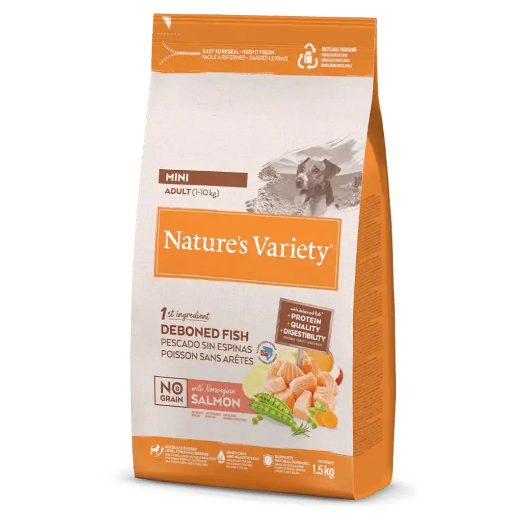Nature's Variety Pienso Salmón Mini Sin Cereales Perro Adulto