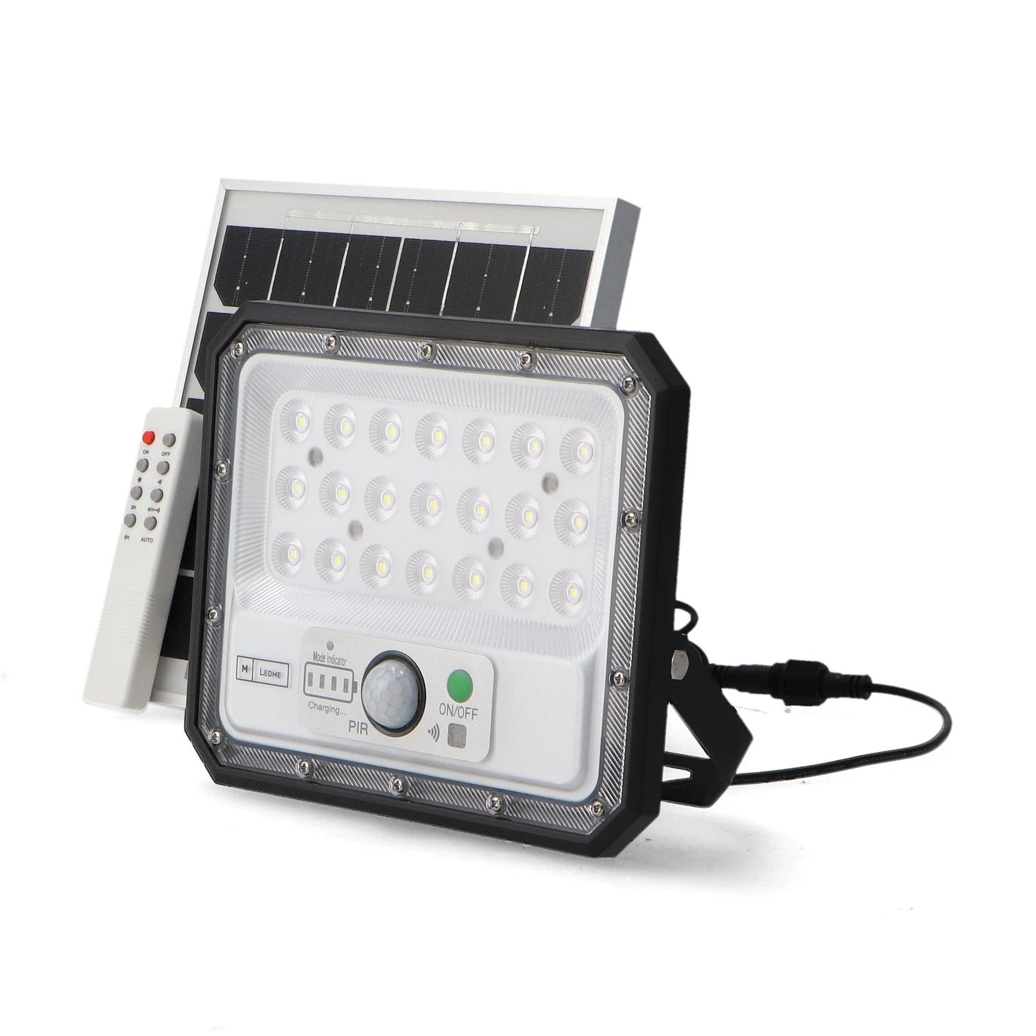 LEDSTOREPLUS Foco Proyector LED Solar ECO Profesional 50W IP66 con Sensor Crepuscular / Movimiento
