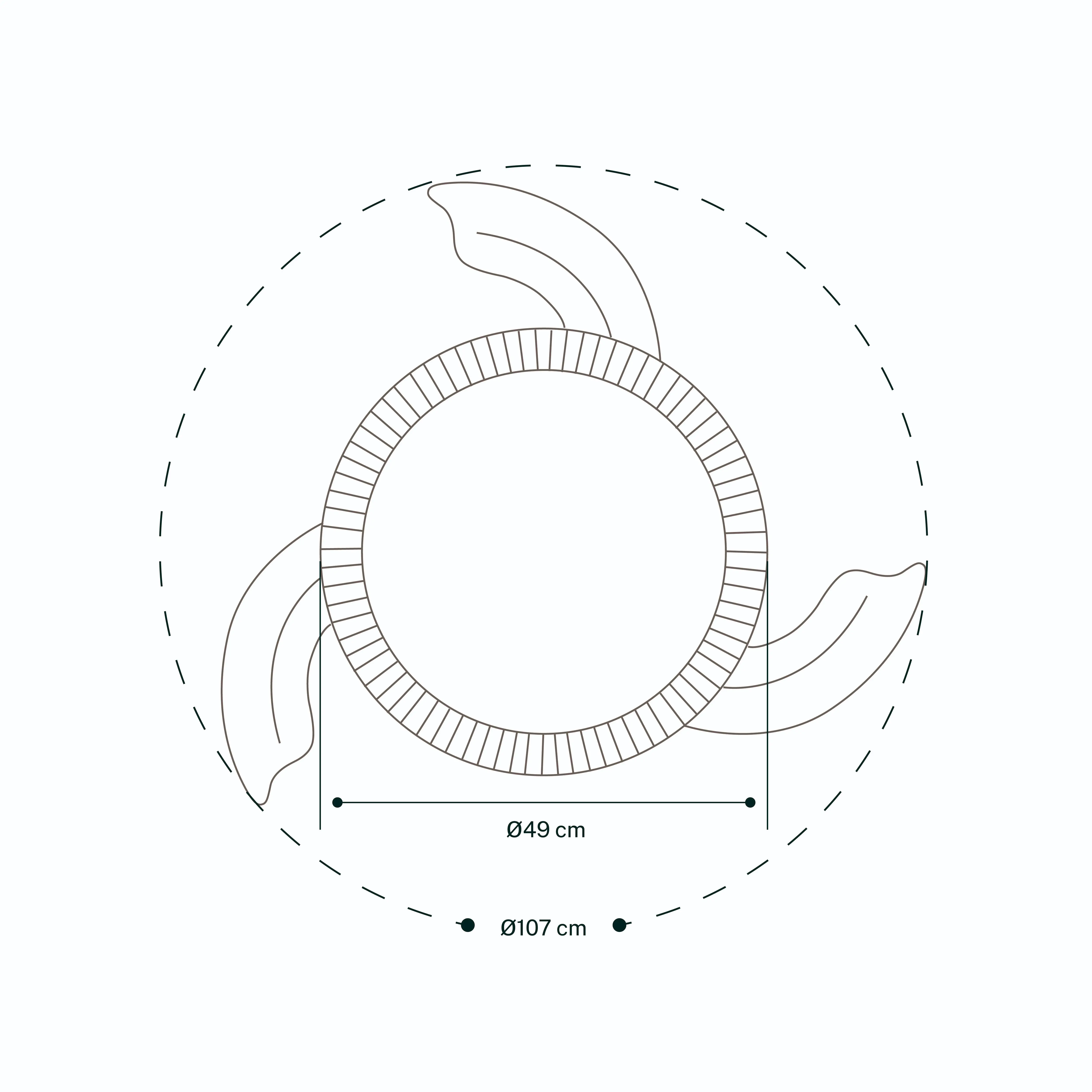 Create - ceiling fan with silent light 40w ø108 cm - wicker finishes - wind clear rattan