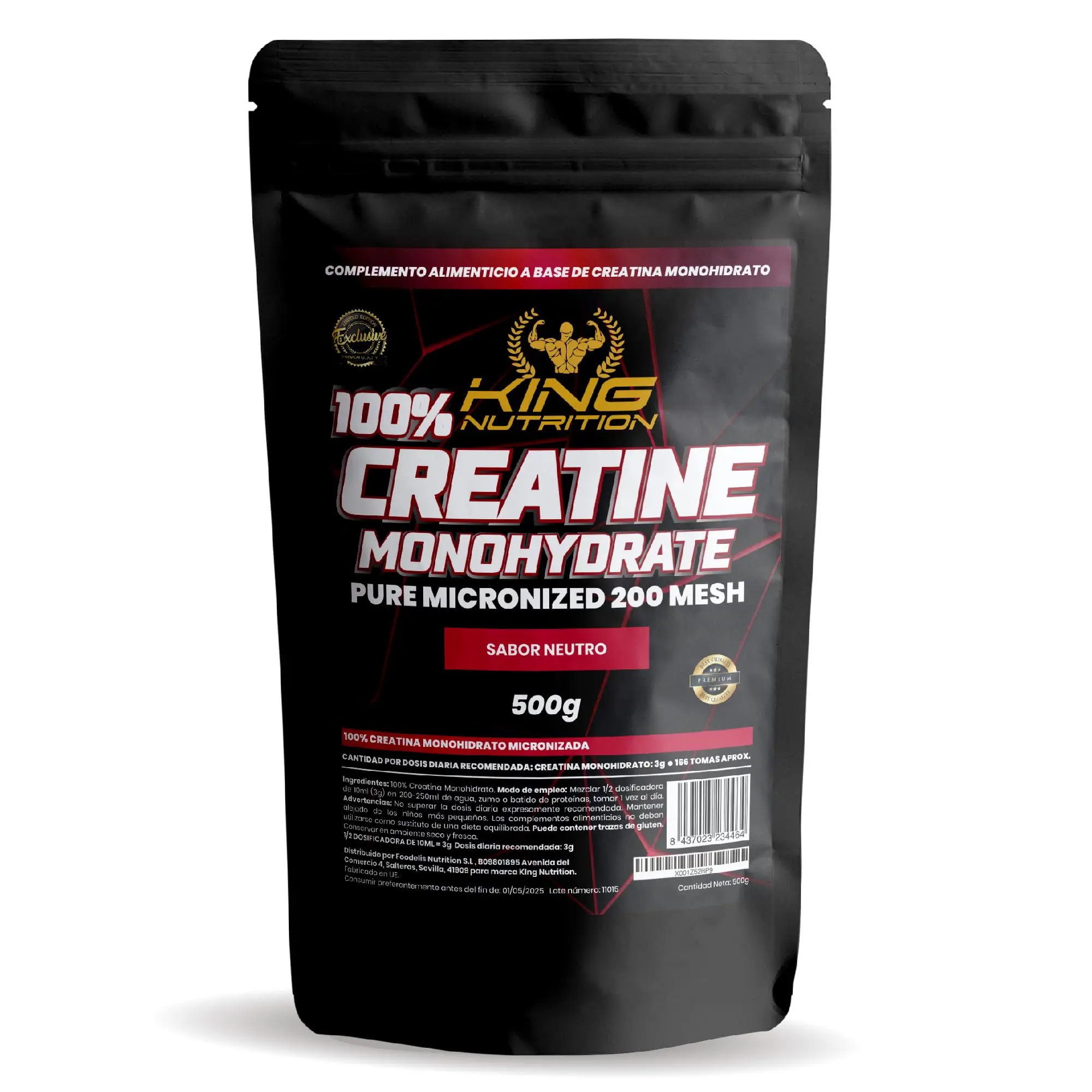 100% Creatine Monohydrate 500gr King Nutrition