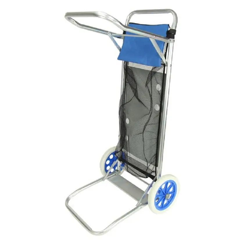 Gerimport Carrito Plegable Multifuncional para Playa y Camping color azul