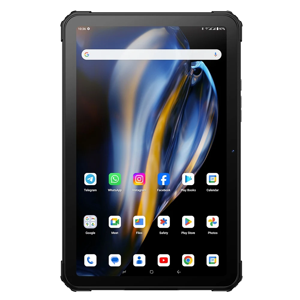 FOSSiBOT DT2 rugged Tablet, 1200x2000 2K 10.4 screen, MTK Helio G99 Octa Core to 2.0GHz processor, 12GB RAM 256GB ROM, 64MP + 32MP camera, 22000mAh 66W Galileo GLONASS GPS waterproof/dust/shock fast charge Android 13-Gray