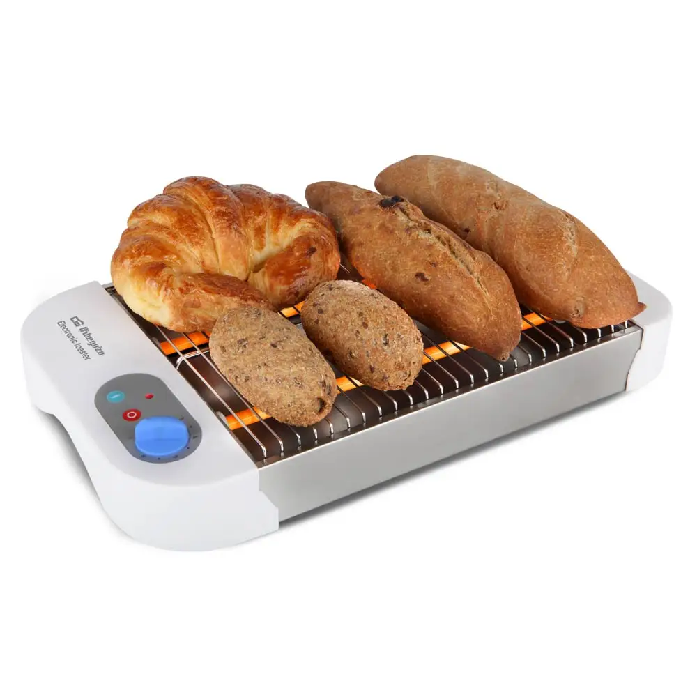 Orbegozo horizontal toaster heats pastries to 1010 a, electric toasting selector, 6 toasting positions