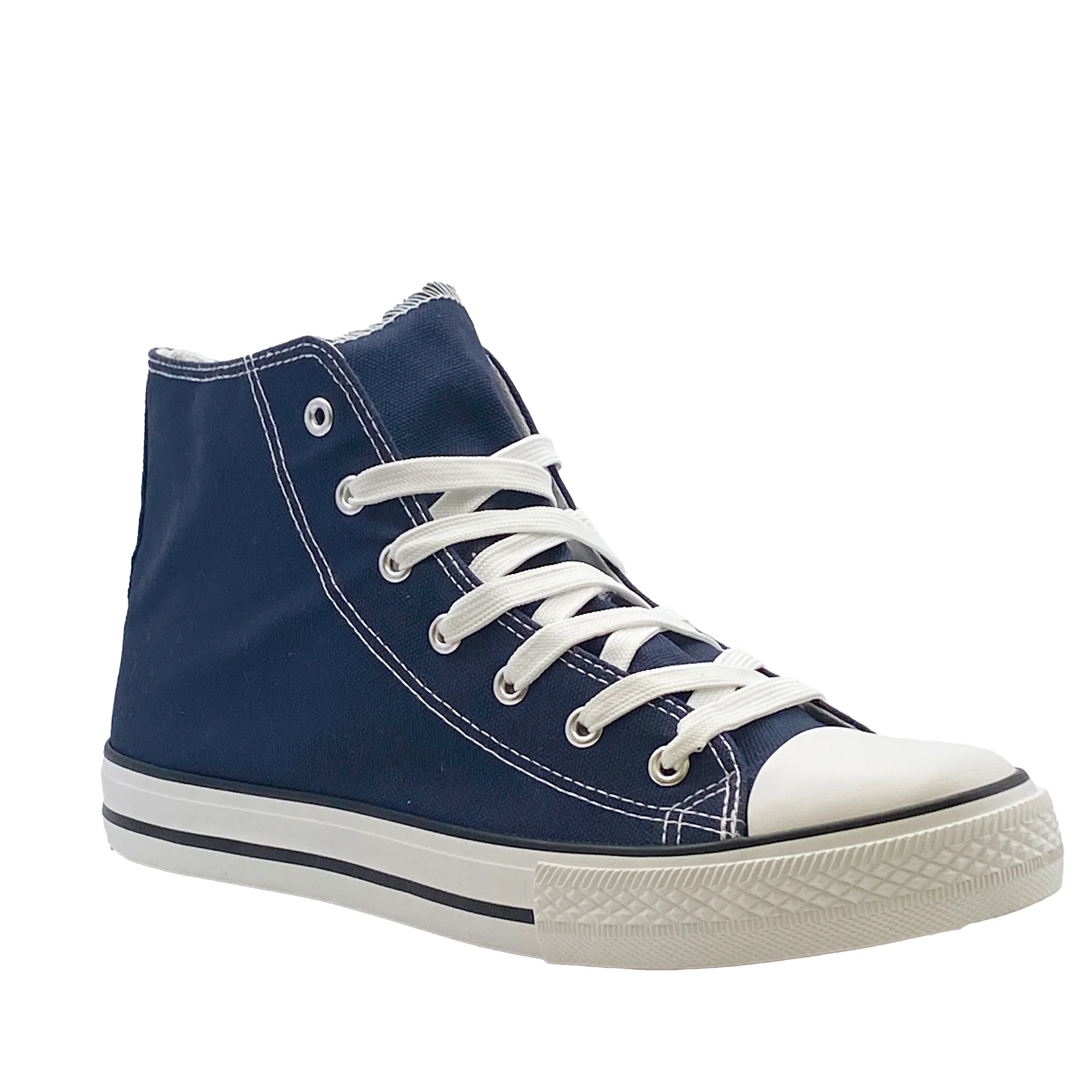 JZ brothers men's high-top lace canvas sneakers