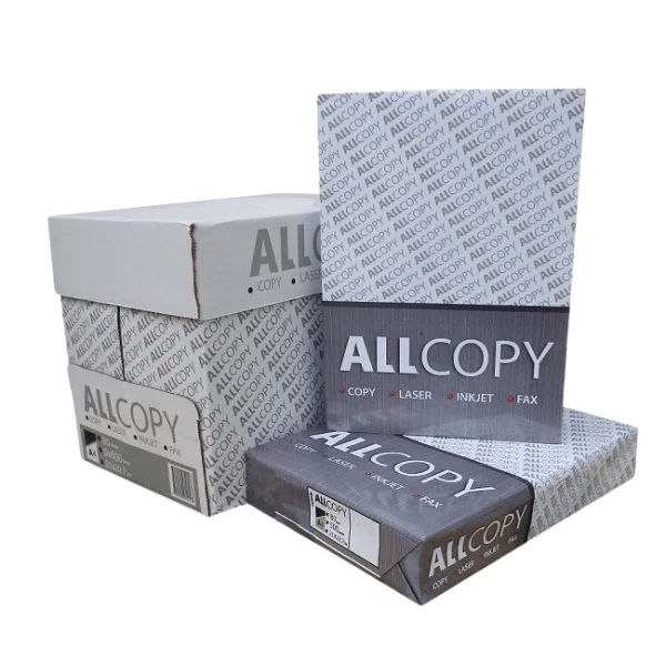 5 paquedes de papel Folios A4 All Copy 5 Paquetes de 500 hojas 80 gramos