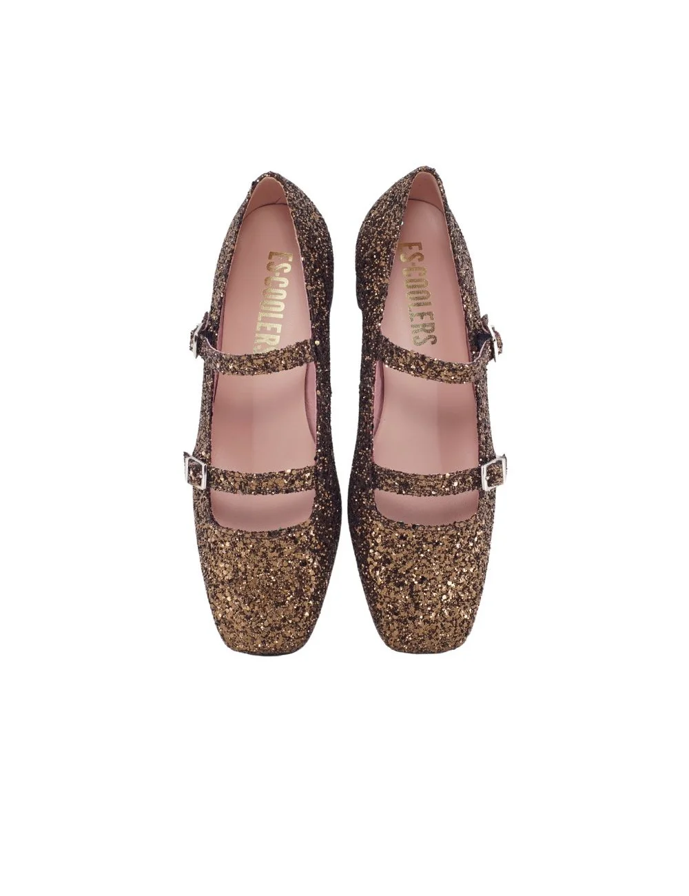 ZAPATO MARY JANE TACÓN DOBLE HEBILLA MUJER ESCOOLERS DOROTHY GLITTER