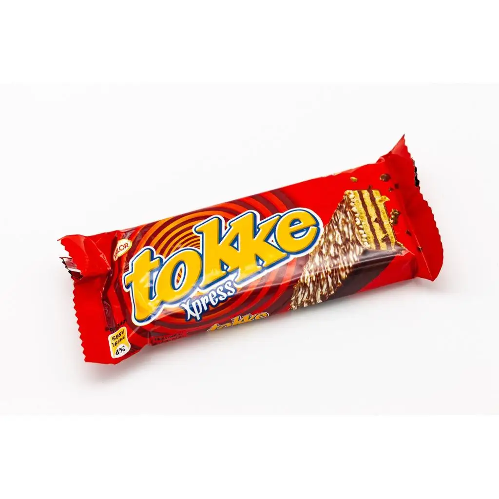 Valor Tokke Xpress 35 Unidades de 34 GR Galleta Bañada y Crujiente Barquillo
