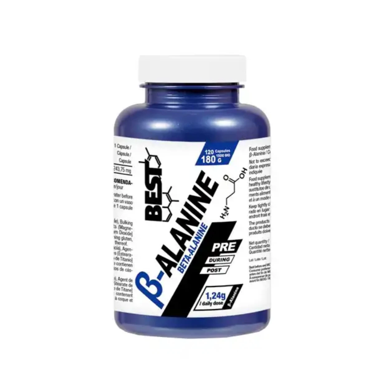 Best protein Beta Alanina - 120 caps. Suplemento de Beta Alanina para aumentar la Carnosina y Reducir Fatiga Muscular