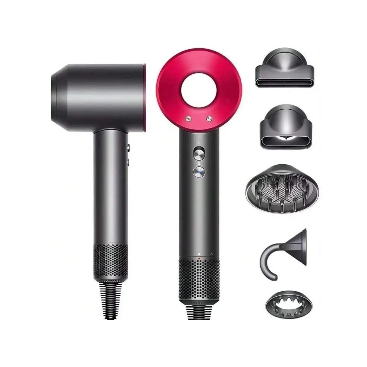 Secador De Pelo Profesional “super Hair Dryer” De Nueva Generación 1600w (5 In 1 Versión Completa) Arzopa Rosa