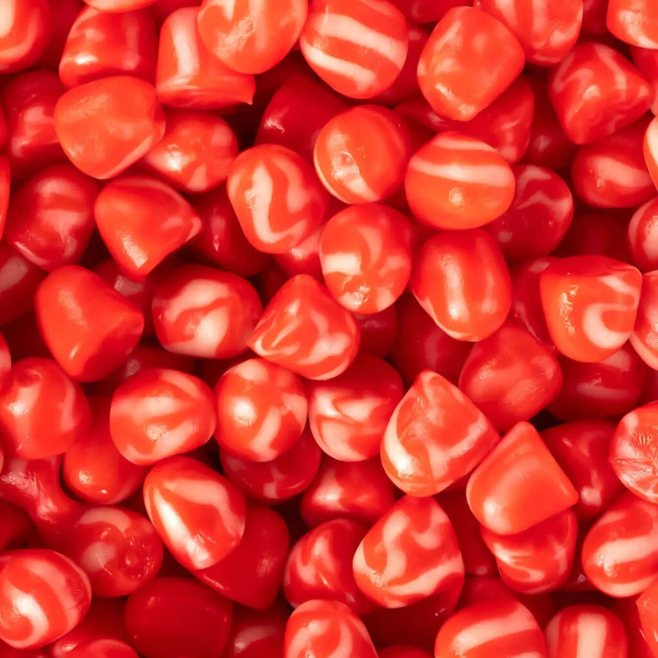 Gummies Mini Kiss Twist Red and White-1Kg Vidal Bag (Gluten Free)-Sweet and Fun! -Gluten Free Rubber Treats Mini Kiss