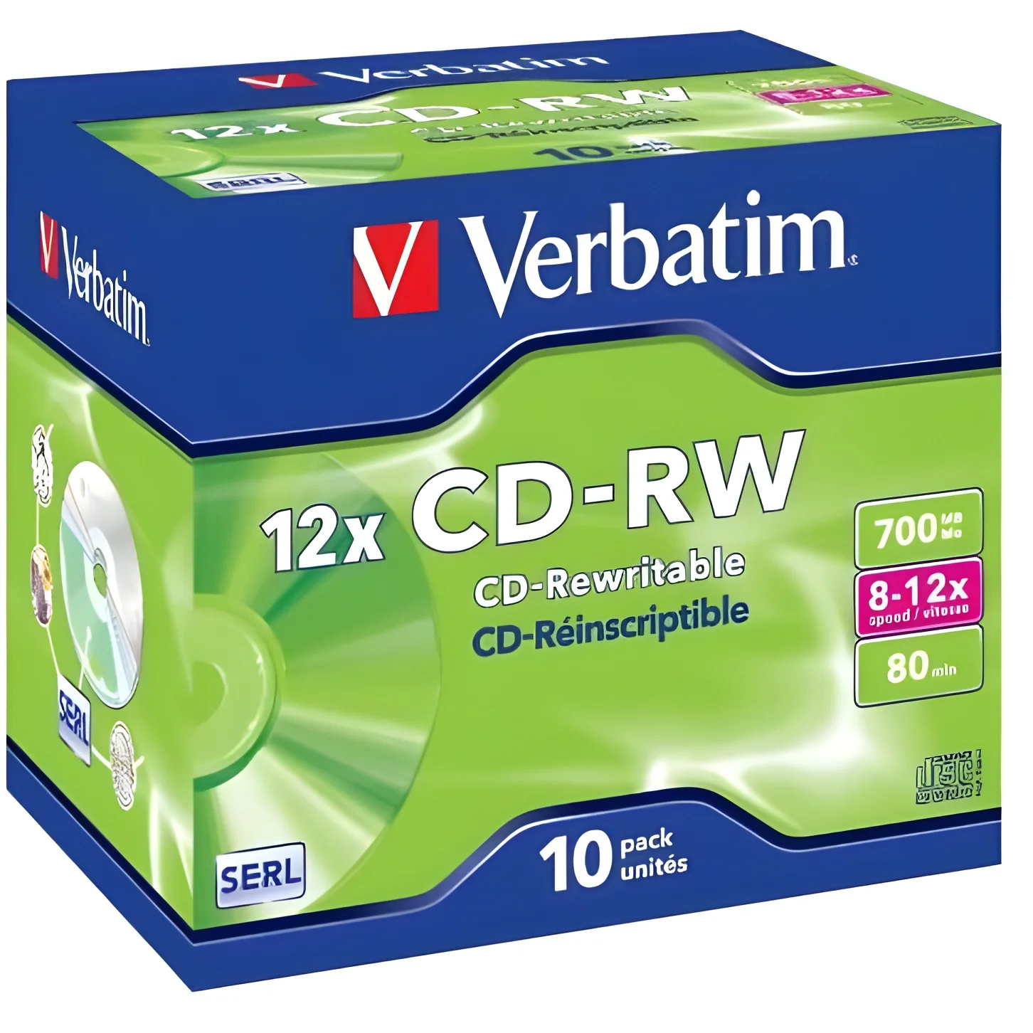 Verbatim CD-RW 700MB, Pack of 10 Units