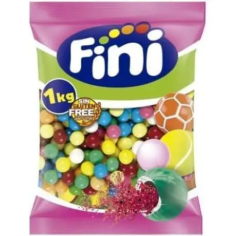Bolos Chicle Pequeños – Bolsa 1 kg de Bolas de Chicle de 16 mm, Multicolor y Surtido de Sabores, Sin Gluten, Perfecto para Máquinas de Chicles, Fiestas, Eventos y Compartir con Amigos y Familia