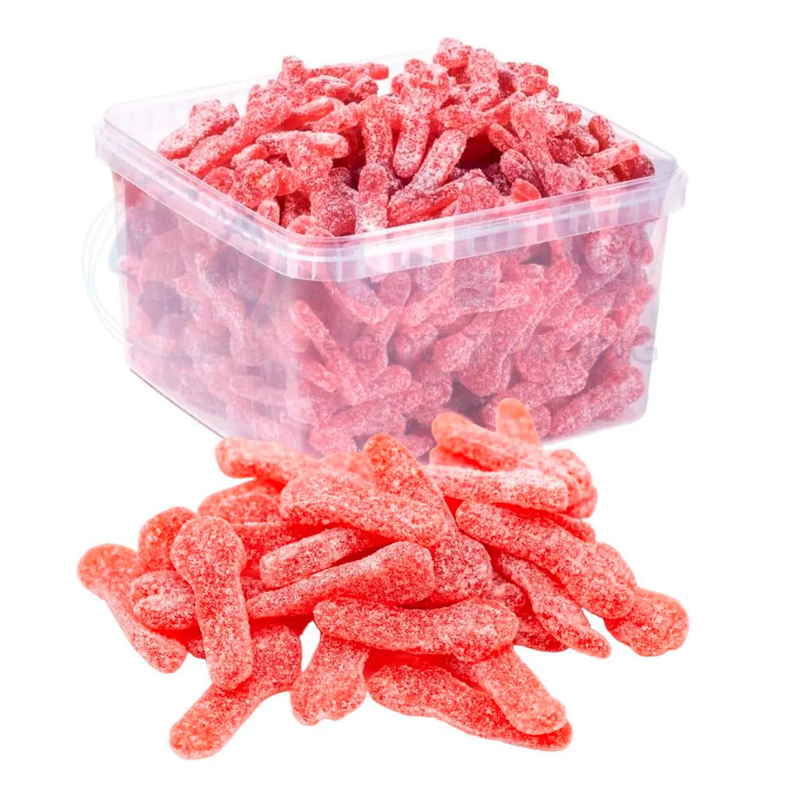 Deliex - strawberry acid keys - bucket of 290 units of acid keys - acid sweets