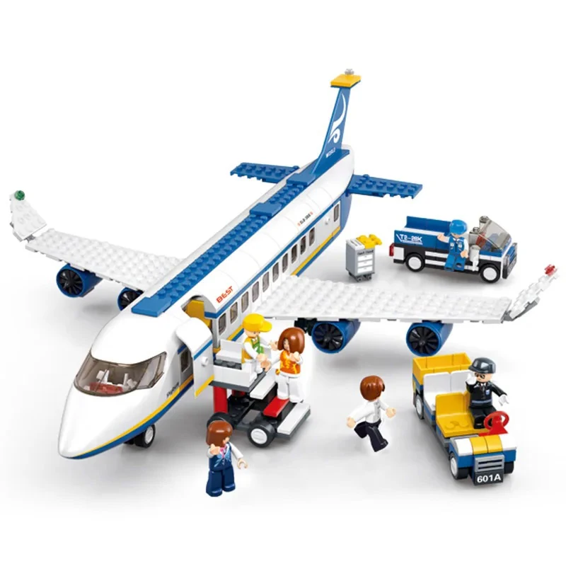 463Pcs Bloques de construcción de aviones Airbus, militares para niños, juguete ensamblado, modelo