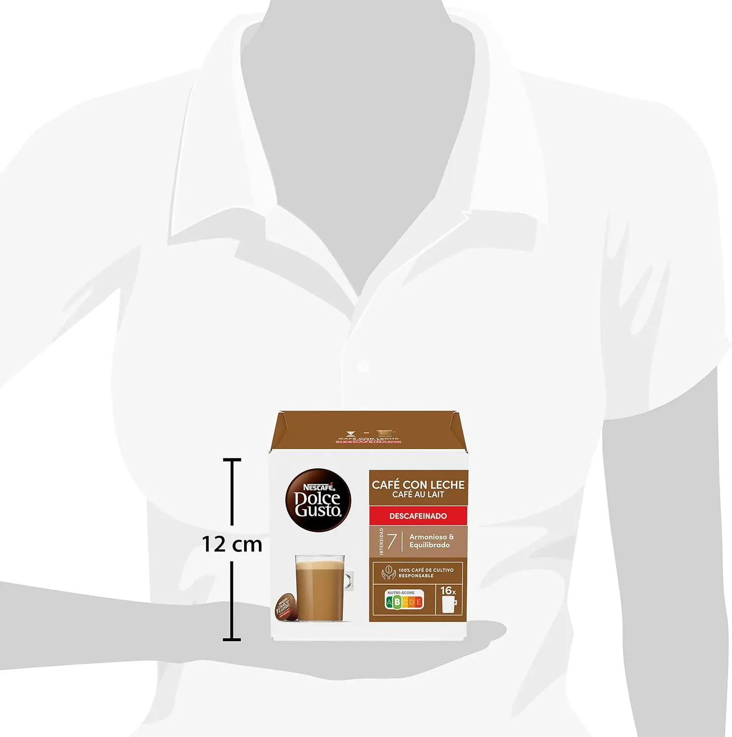 Nescafé dolce gusto decaffeinated milk coffee, (pack 3 x16) total 48 capsules