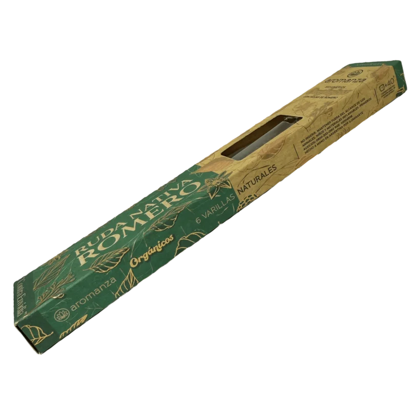 Organic sahumerio ruda nativa and rosemary with rosemary leaves aromanza argentina - 6 natural sticks - against envy