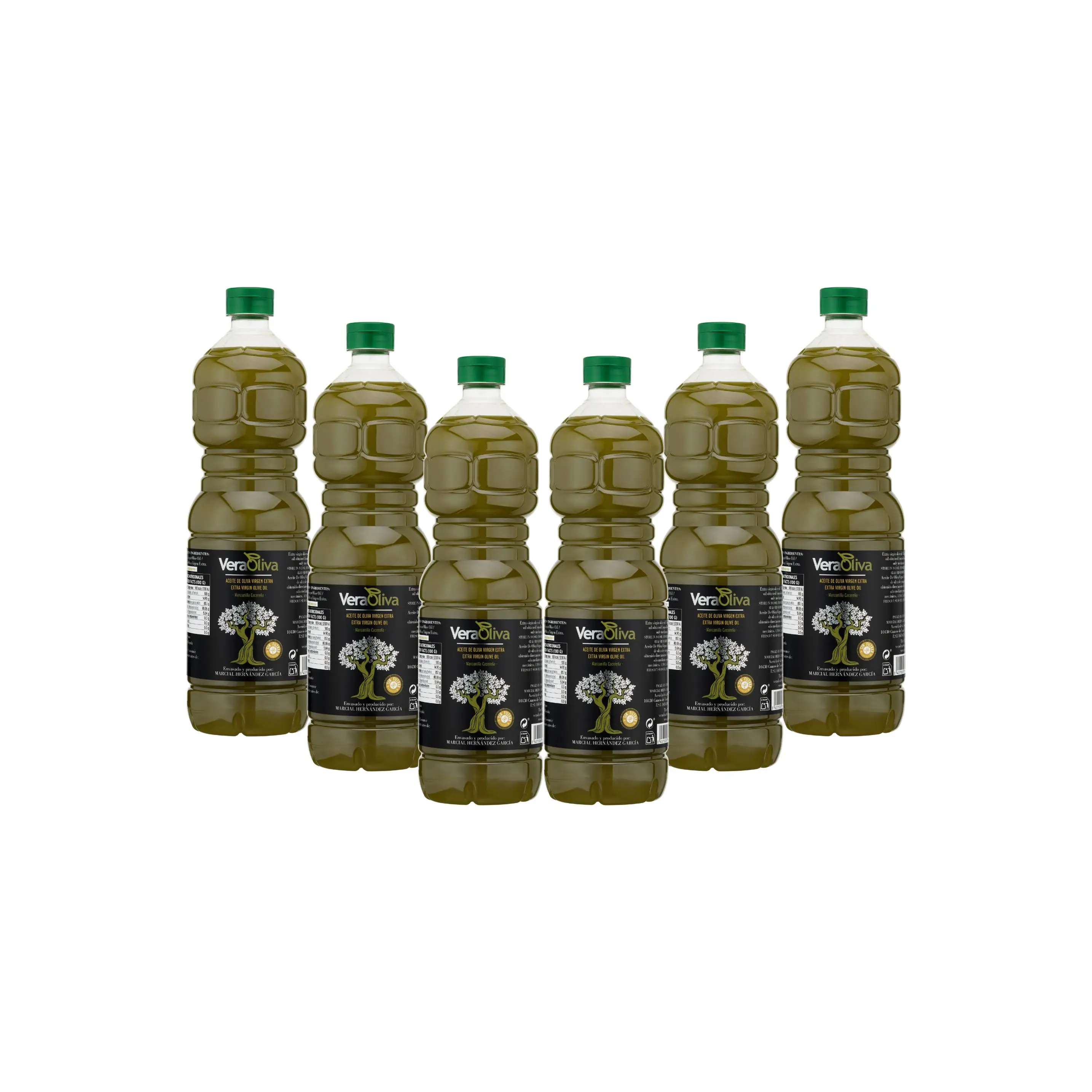 Pack of unfiltered extra virgin olive oil veraoliva - 6 x 1l bottles - early harvest 2025/2026