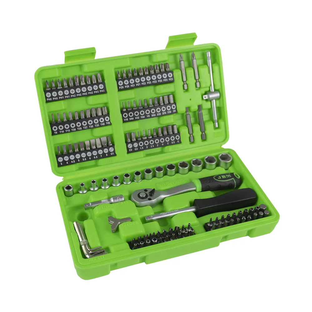 54953 model JBM tool case with 130 cups and tips 1/4 PCs-full set of hand tools for home. Motorcycle, car and engine, excellent price