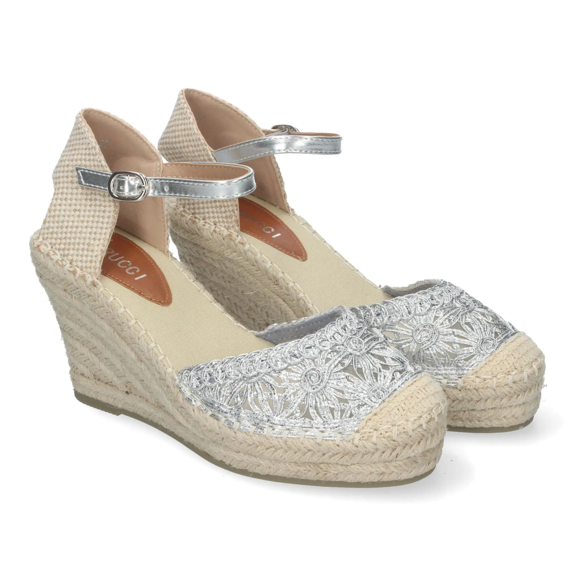 PuntoSalao Alpargatas de cuña cómoda en yute mujer estilo valenciana VRA-851