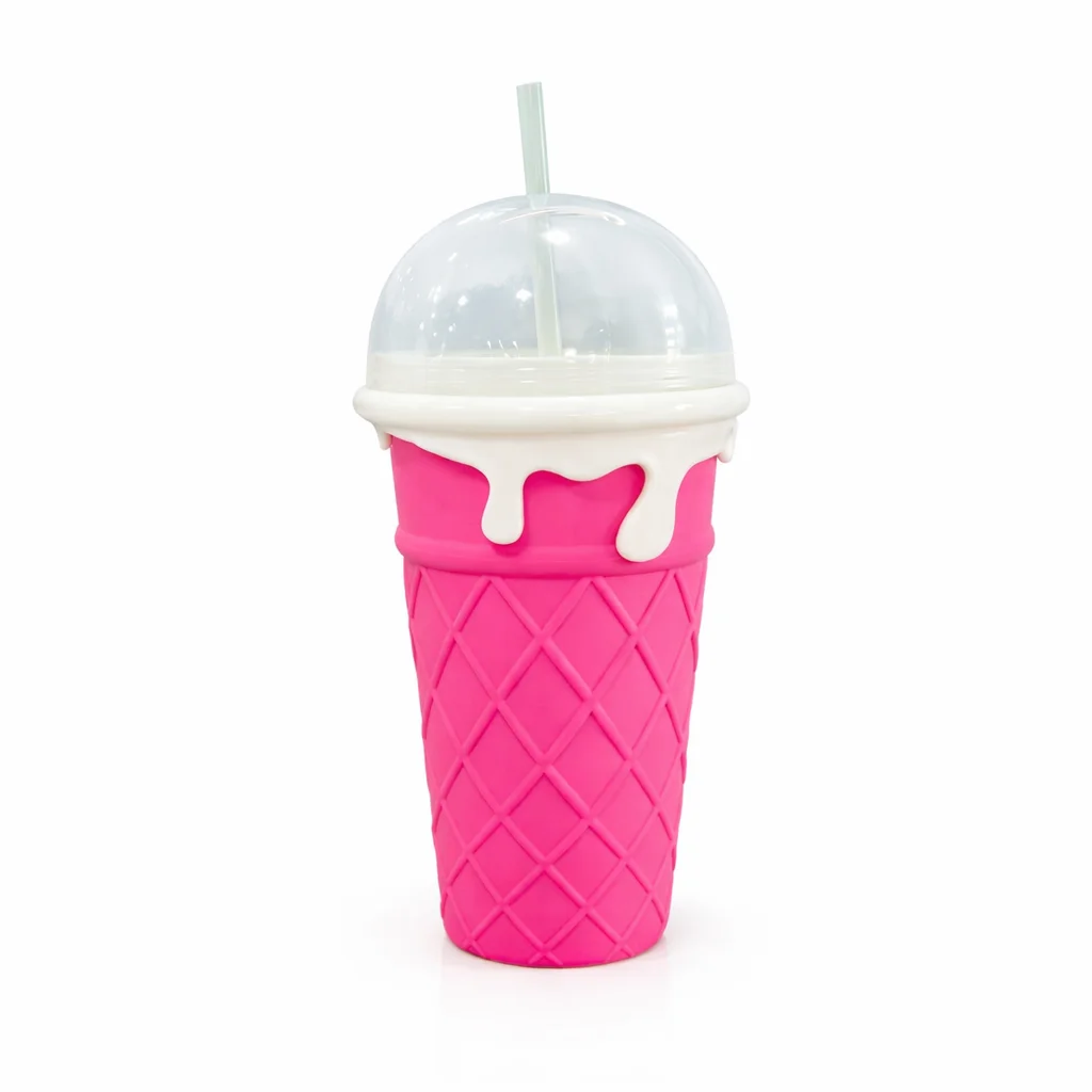 Vaso Mágico para Granizados, Slushy Maker Cup de Silicona Reutilizable, Convierte Refrescos y Zumos en Granizado en Minutos, Fácil de Usar, Ideal para Niños y Verano