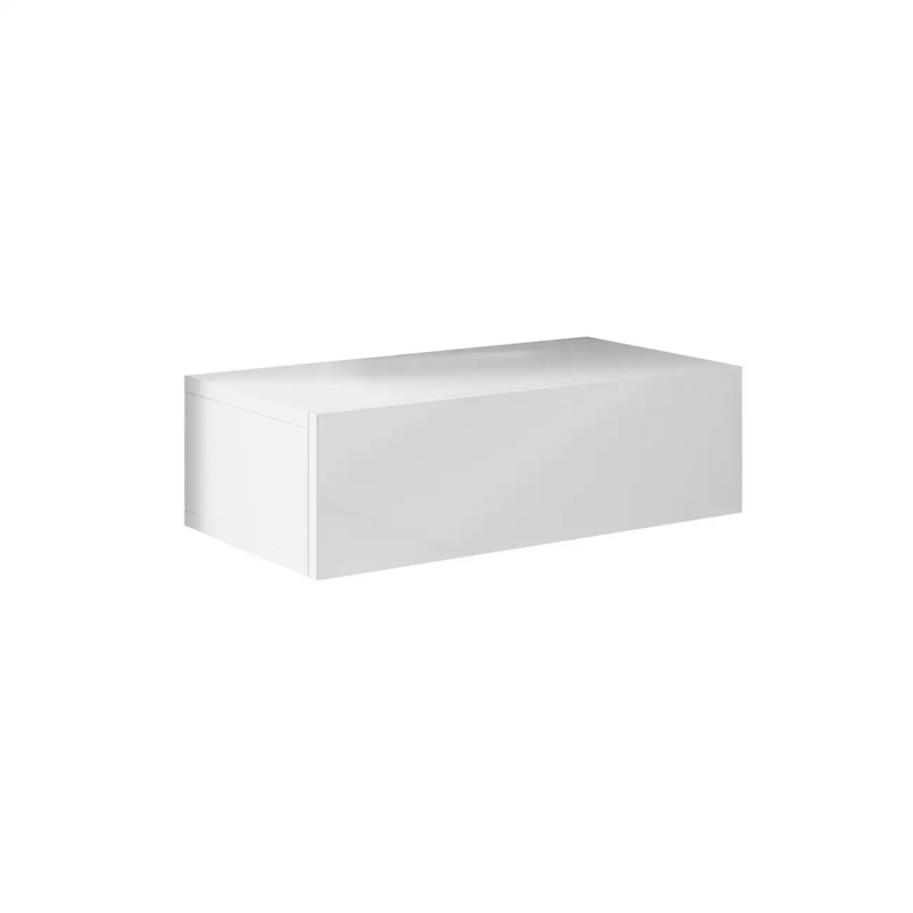 MB Muebles Bonitos - Set de 1 o 2 Mesitas de noche, 46x15x35cm, Blanco y Negro, Acabado Brillo, Modelo Europa
