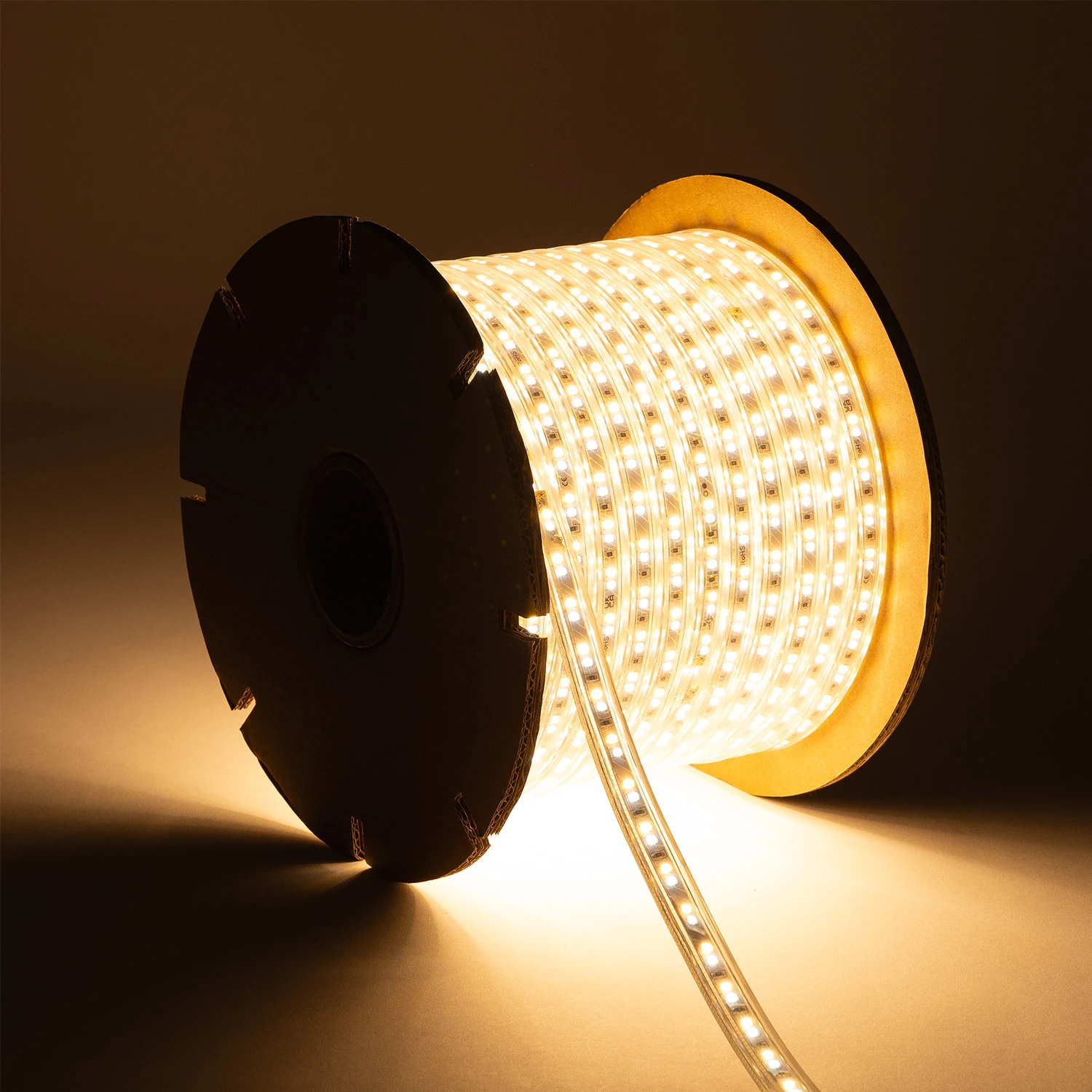 Ledkia Tira LED CCT 220V 120 LED/m BOBINA 50m 10W/m 900lm/m Ancho 14mm Corte 100cm IP65  CCT (2700K - 4000K - 6500K)