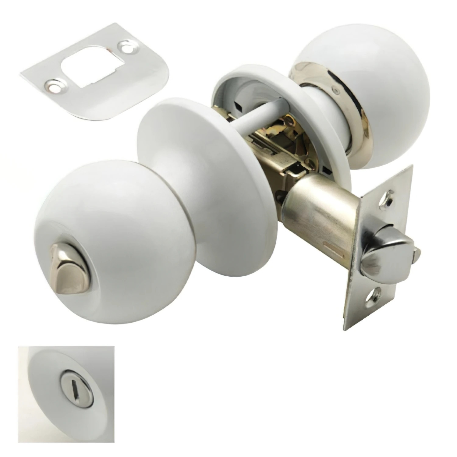SANCO STORE - WOLFPACK LINEA PROFESIONAL Pomo Puerta Wolfpack Con Condena Blanco Para Baño