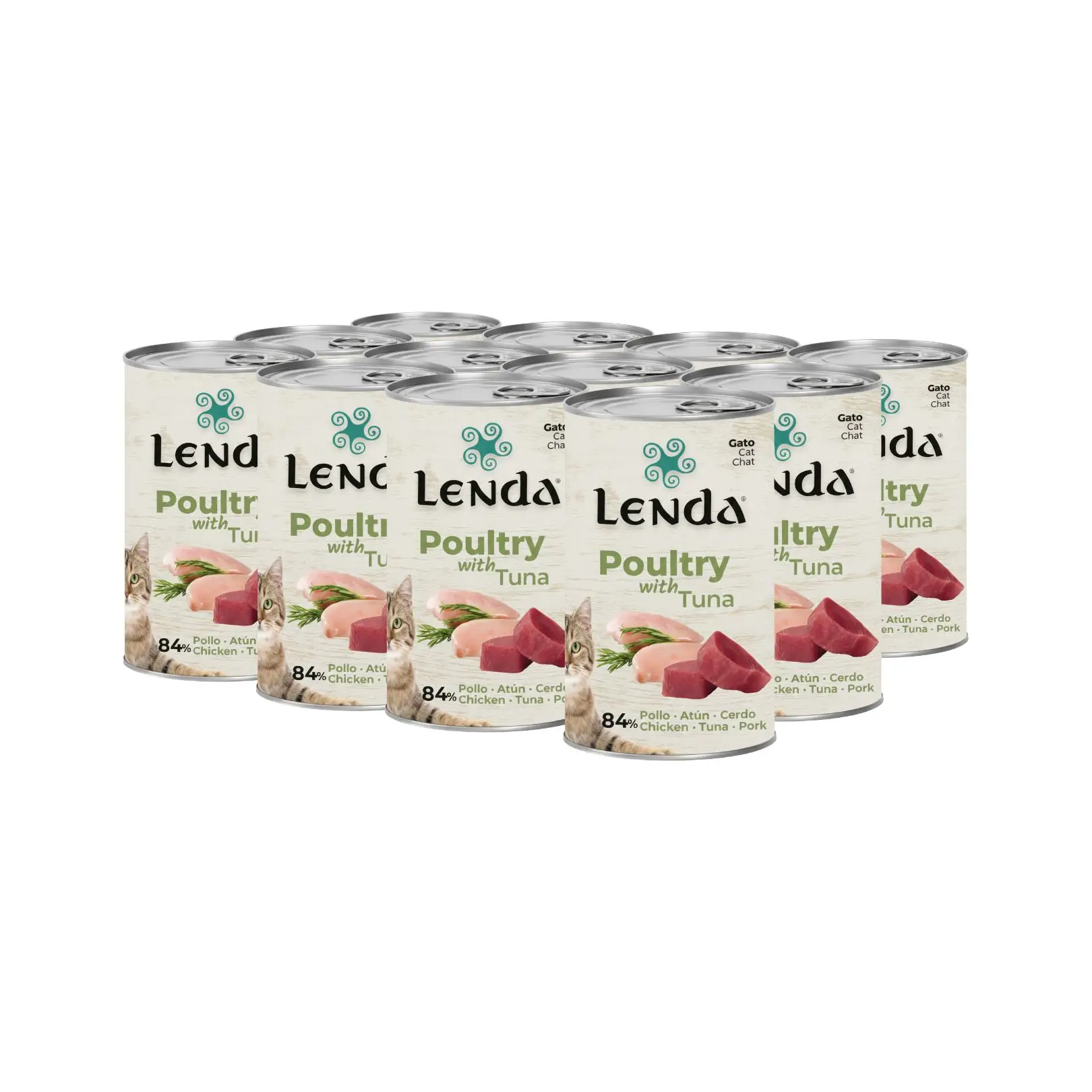 Lenda Comida Húmeda para Gato Premium 12x400g - Aves y Atún con Malta y Taurina