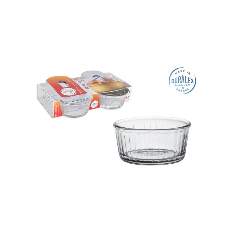 DURALEX - SET 4 RAMEQUIN TRANSPARENTE OVENCHEF 13CL