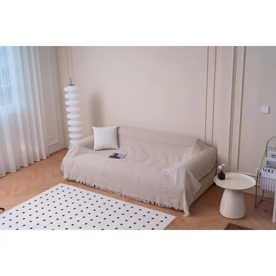 NEW & Almeritex 2000 Colcha Multiusos Sofa, Manta Foulard, Plaid para Cama, Cubresofa Cubrecama Mix Camel