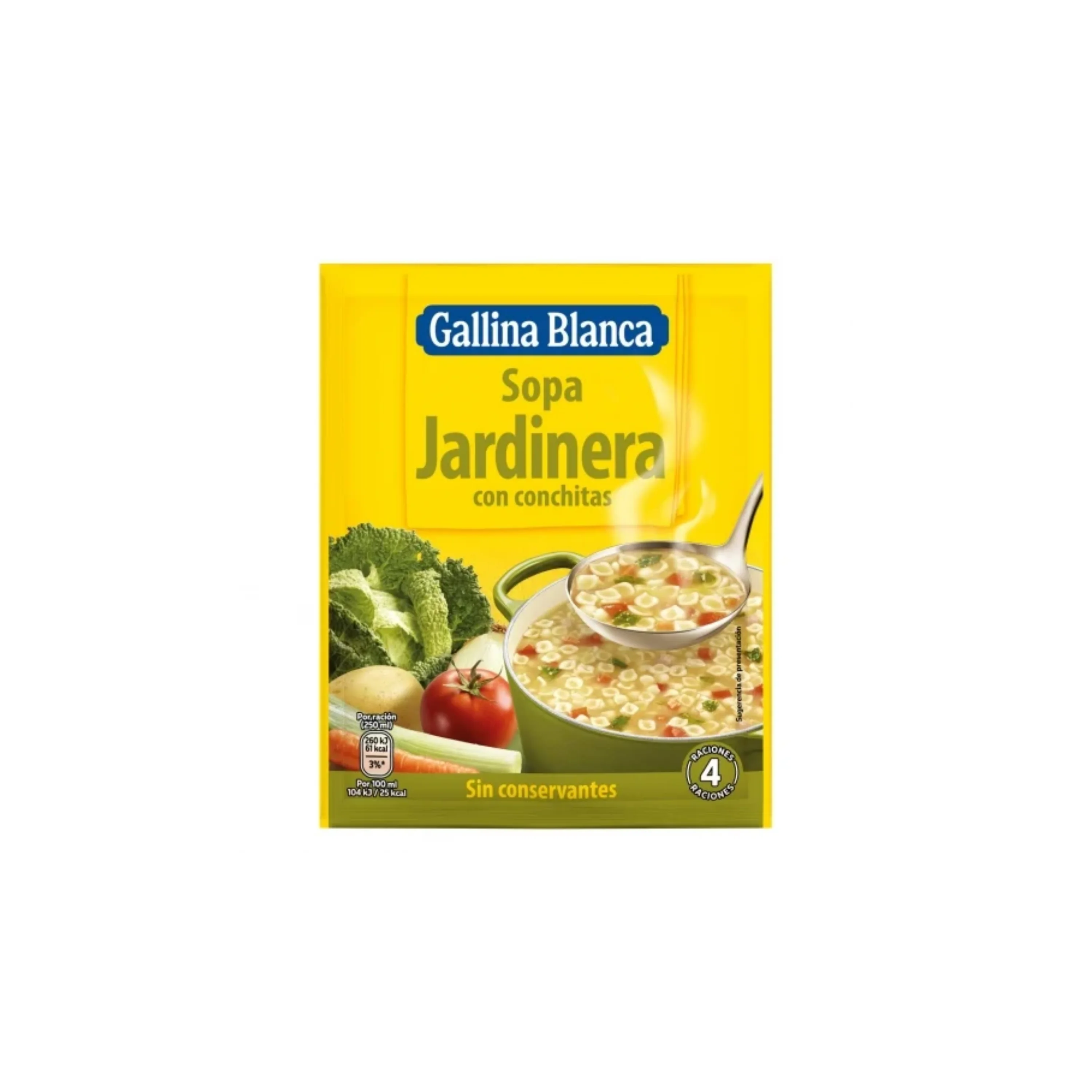 Sopa Gallina Blanca Jardinera 71 g – Verduras y Pasta