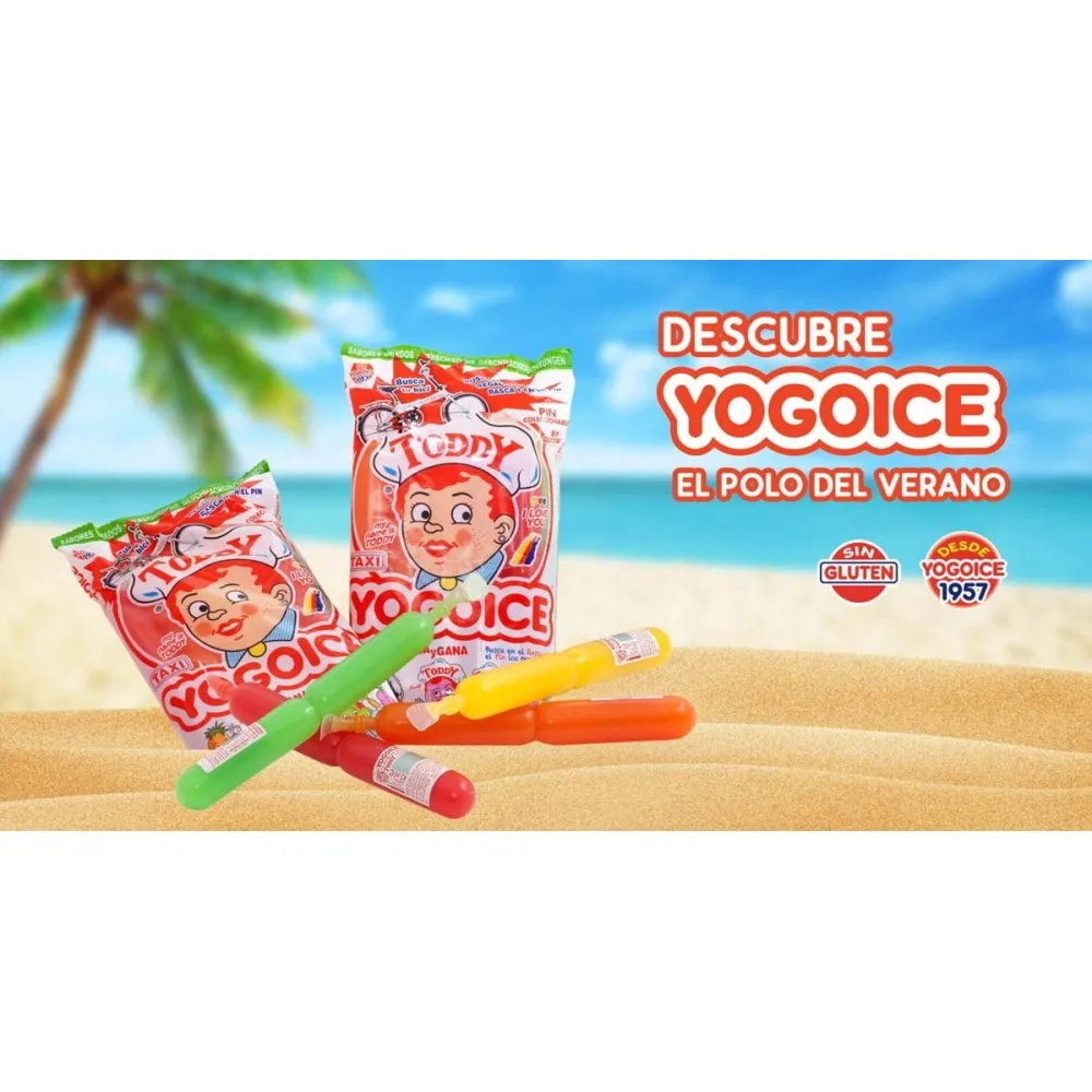 YOGOICE Helado 2 packs Sabor Yogurt y Frutas  con Leche y Zumo Natural, Sin Gluten  Ayala