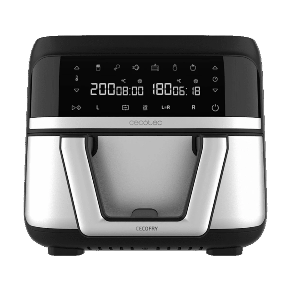 Freidora de Aire sin Aceite 9L Cecotec Cecofry Dual 9000, temperatura dual, tecnología PerfectCook, opción de dividir