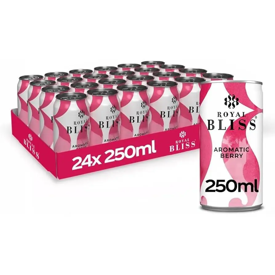 ROYAL BLISS berry aromatic -  Caja 24 latas 250ml - Tónica premium lata