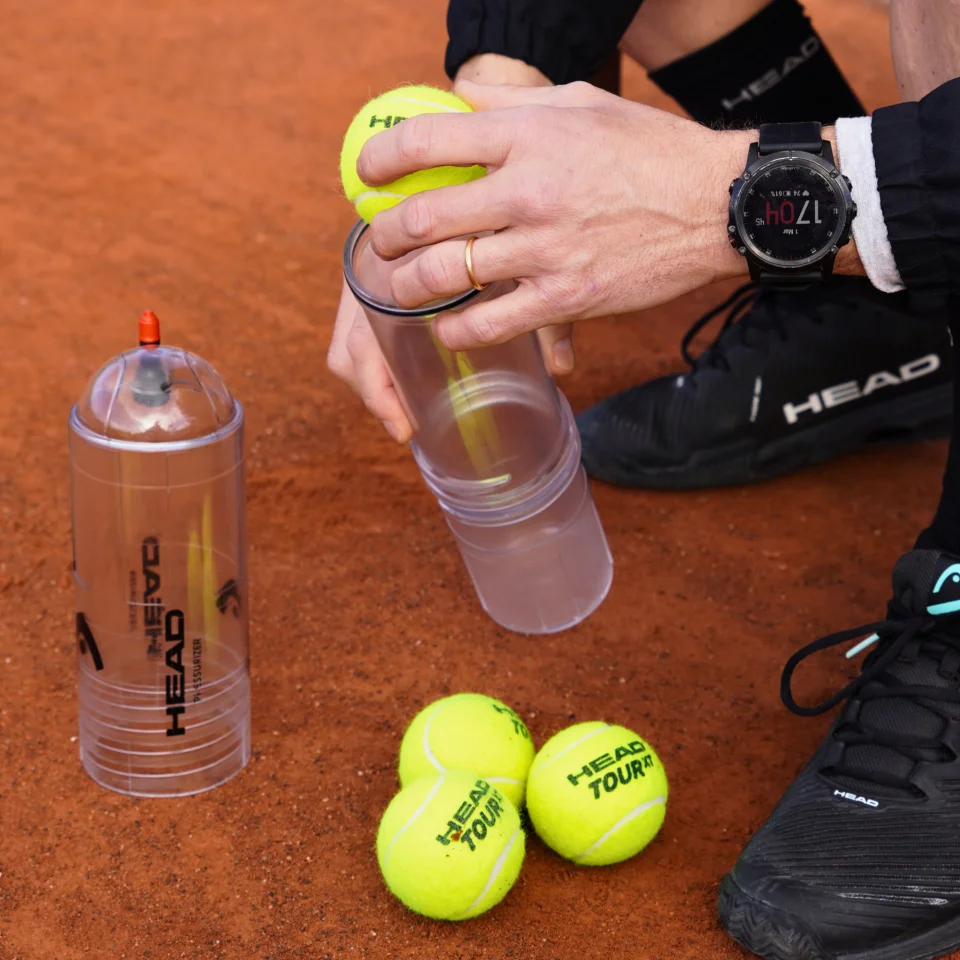 Head x4 pump tennis and padel ball pressurizer + air pump 27 cm - maintain and recover the pressure between matches, head brand