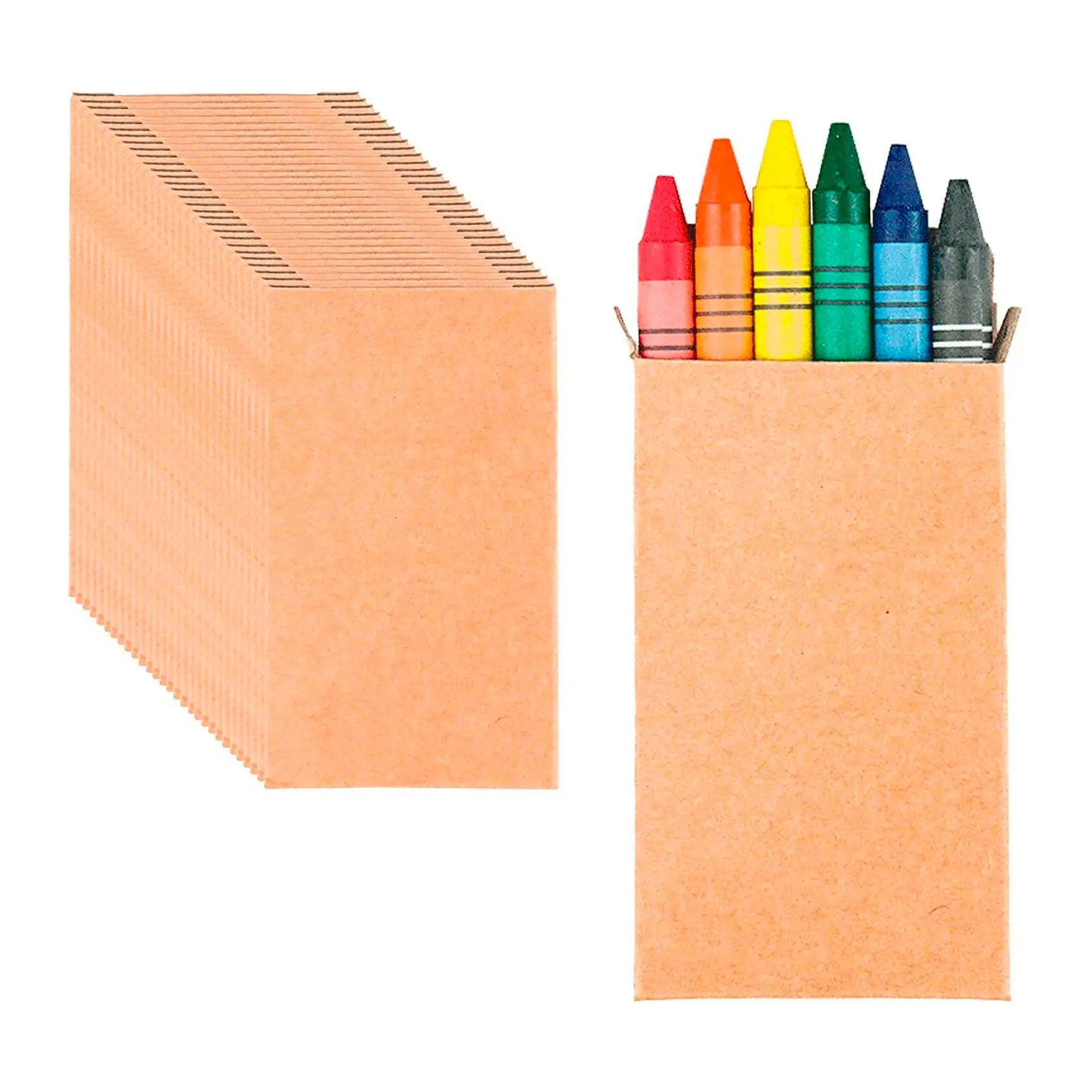 ADRI Lote pack Ceras para dibujar Colores Infantiles 6 Mini Ceras por Caja. Ideal para regalos en Cumpleaños Infantiles, detalles para niños en Bodas,...