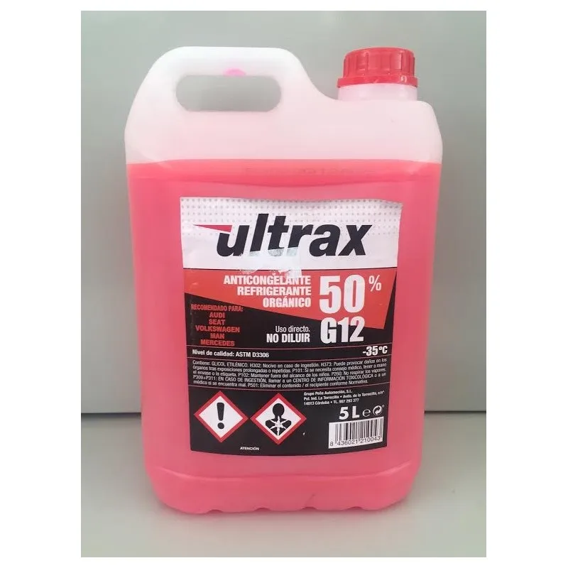 ANTICONGELANTE 50% ROSA G12 ULTRAX E/5 L