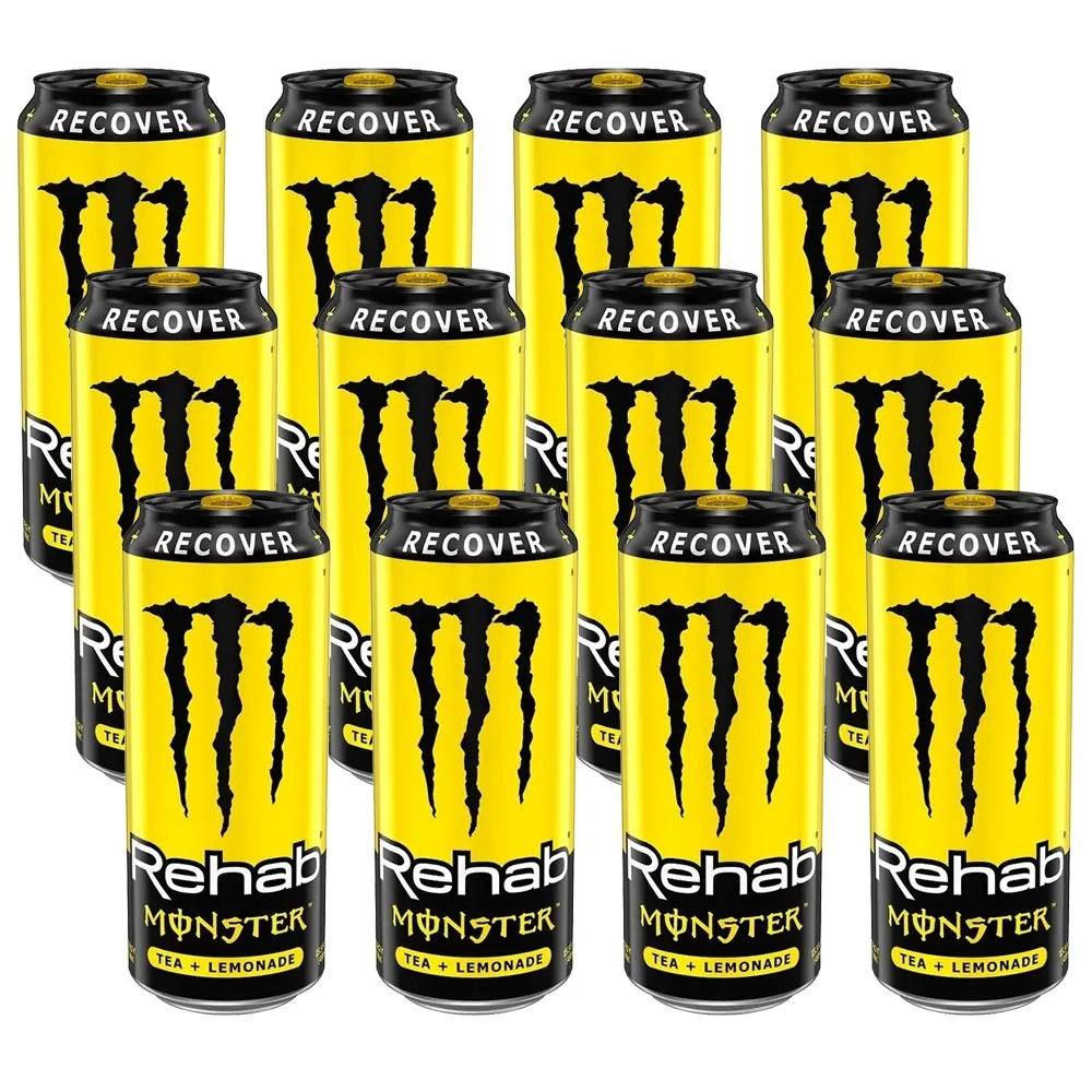 MONSTER REHAB LEMON sabor limón - Latas de 500ml - Pack 12 uds