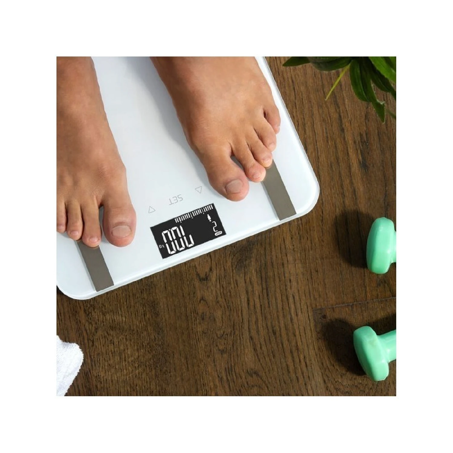 Digital Surface Precision 9400 Full Healthy bathroom scale. High precision safety tempered glass platform LCD display maximum capacity 180kgr tape measure