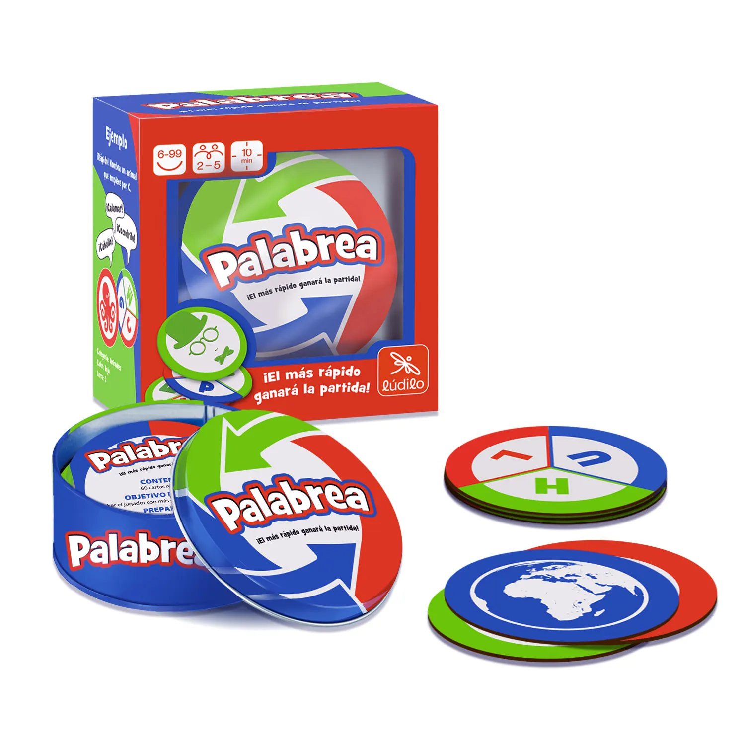 Ludilo Palabrea | Educational Board Game for Children 6 Years, Educational Family Board Game, Great for Family Game Night, Designed for 2-6 Players
