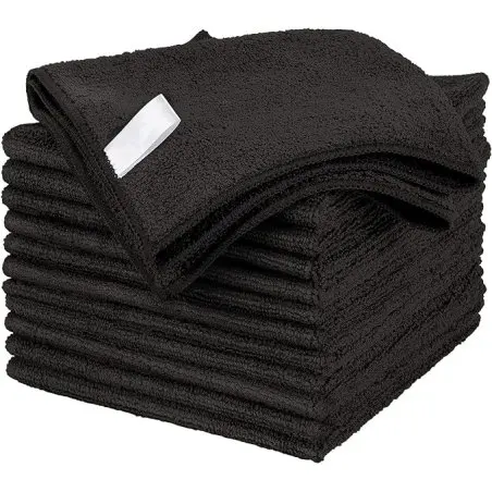 Clim Profesional - Bayeta de Microfibra Negra 38x40 Cm - Pack 12 Uds