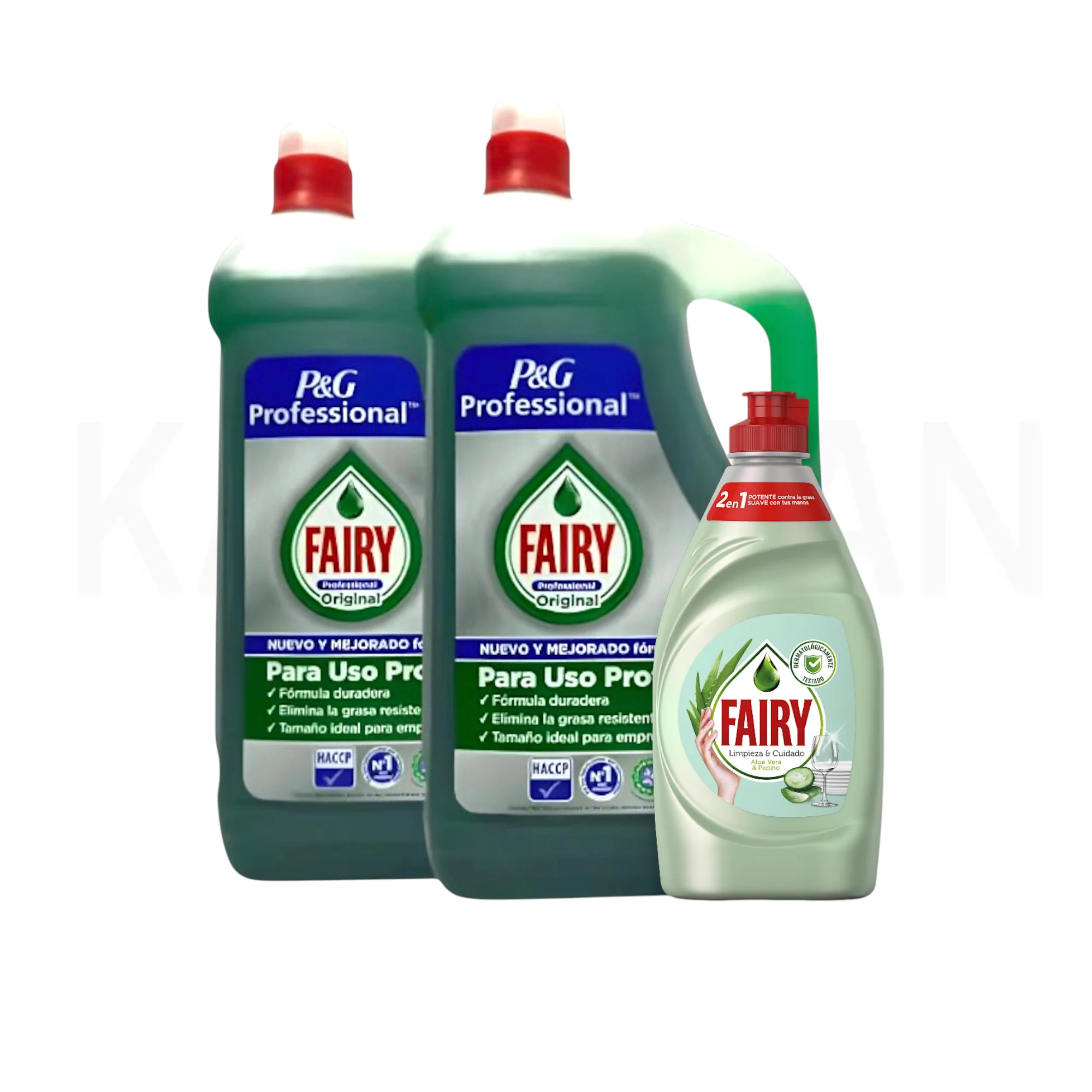 Fairy professional – 2 bottles of 5lts + gift aloe vera and cucumber 340ml - effective cleaning for the home