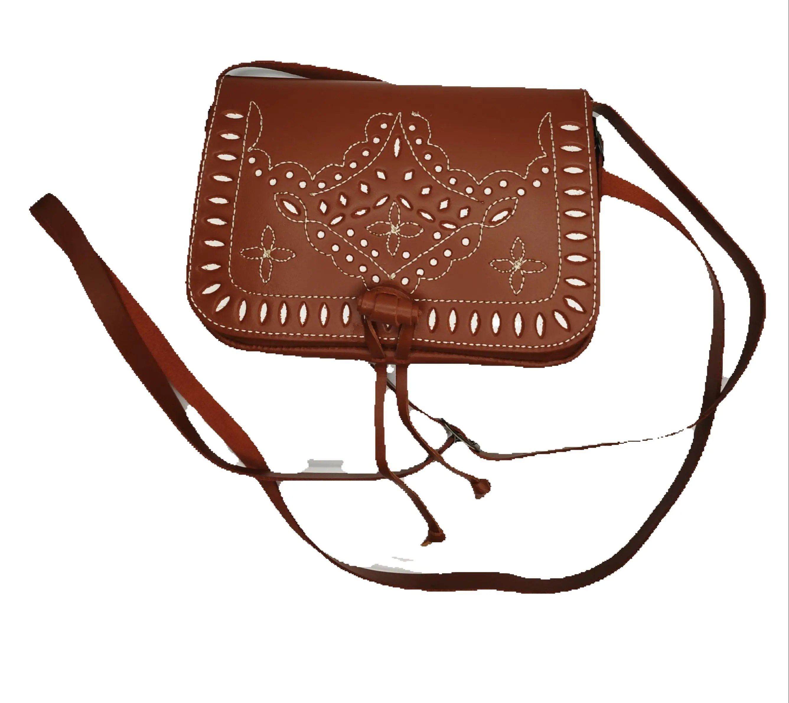 Rocky bag. M ° 55 leather. Facts in Spain (Seville). Hand made. Embroidery. Ideal Romerias. Can be put as a belt.