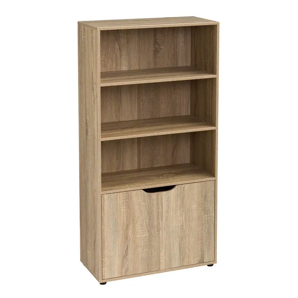 Lola Home Estantería de puerta de madera marrón de 119x29x59 cm