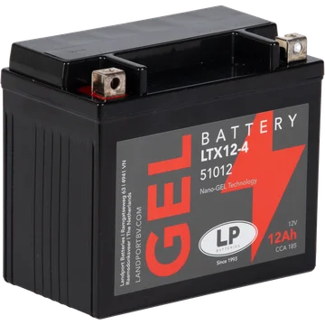 Bateria LP Baterias,  Batería para Motos YTX12-BS en Gel - Ideal para Motocicletas, ATV, Motos de Nieve y Acuáticas - Marca LANDPORT premium alta prestaciones- a comparación con baterias normales. -