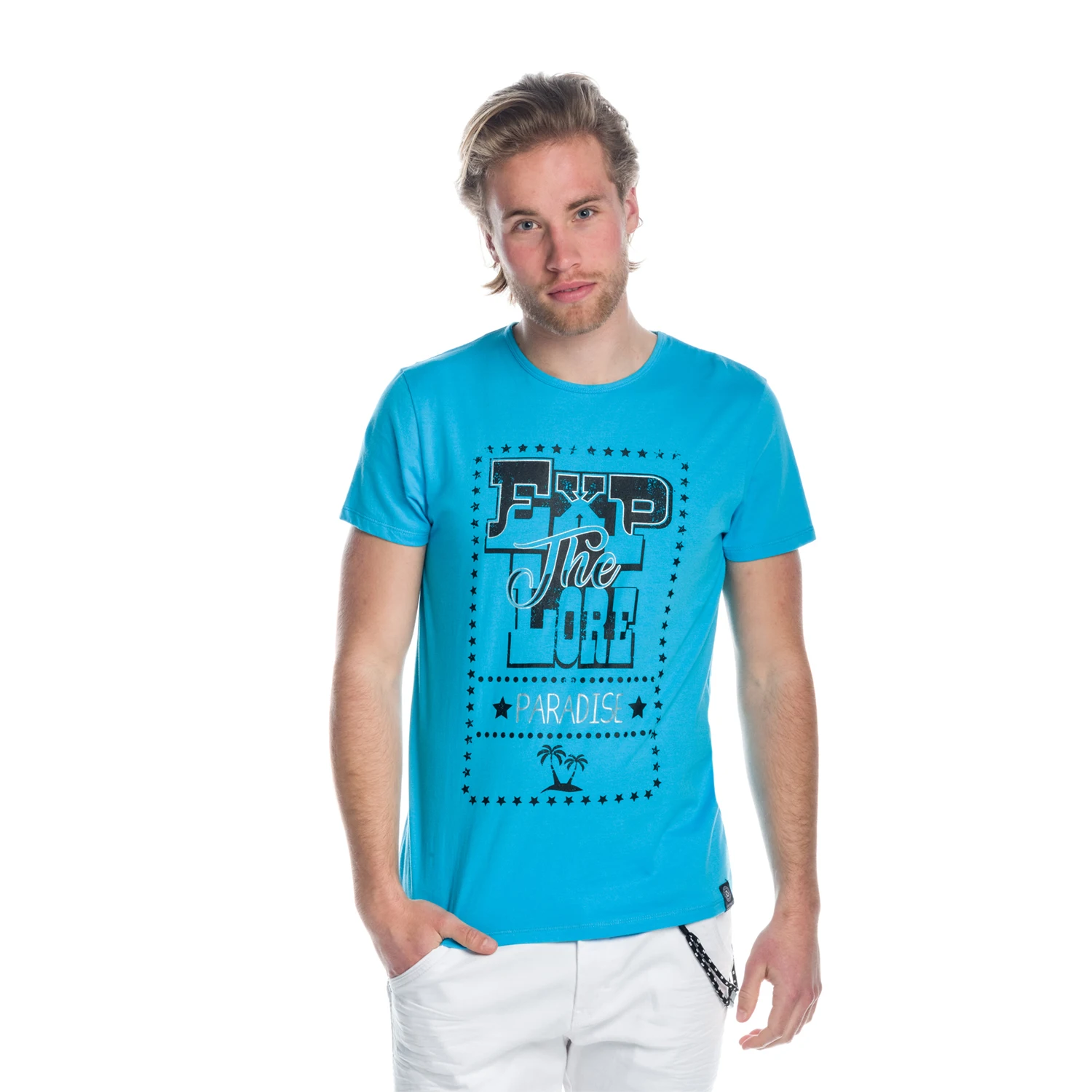 Koroshi Camiseta Hombre Manga Corta Estampado Paradise – Koroshi 1811MC68