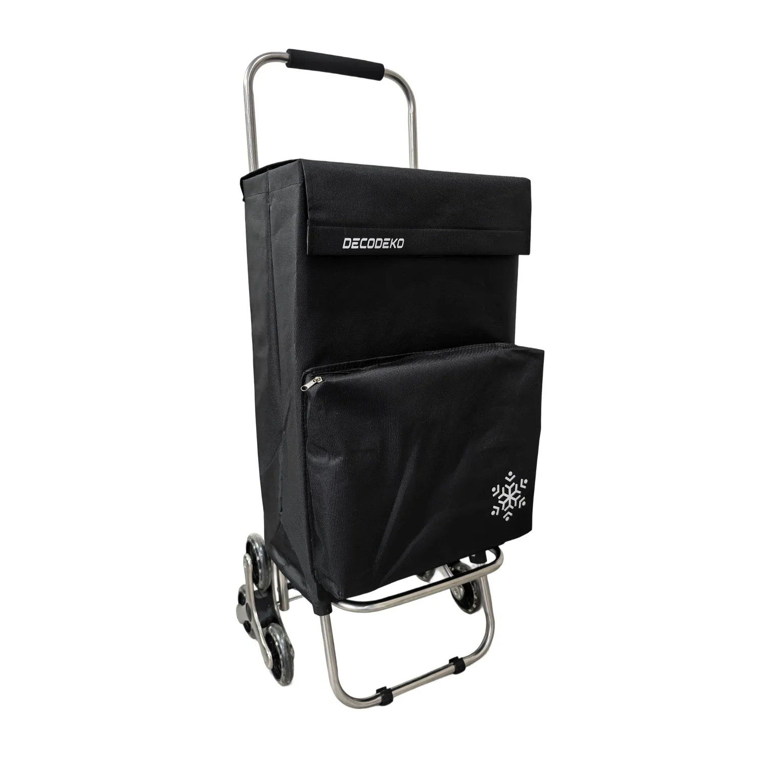 Carrito Auxiliar de compras plegable con 6 ruedas , carrito silencioso,tela Oxford bolsa, carrito de compras portátil, diseño plegable, ayuda para ancianos,100 x 43 x 20 cm, 42L