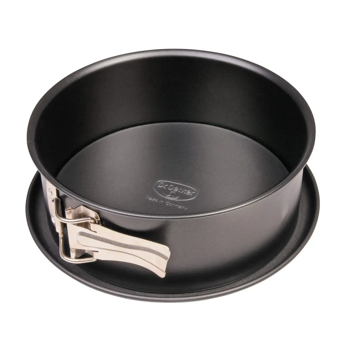 DR. OETKER Molde desmontable 18 cm de 1 fondo para repostería, tarta o bizcochos en acero con revestimiento antiadherente especial resistente hasta 230ºC, 1ud.
