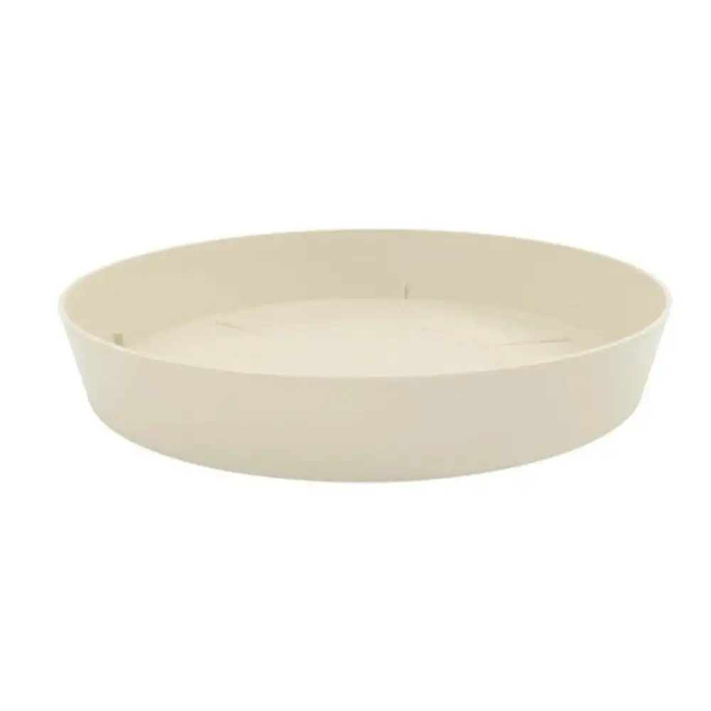 Plastiken TES - Plato Redondo Ø28 cm para Macetas de 38 cm. Ecru