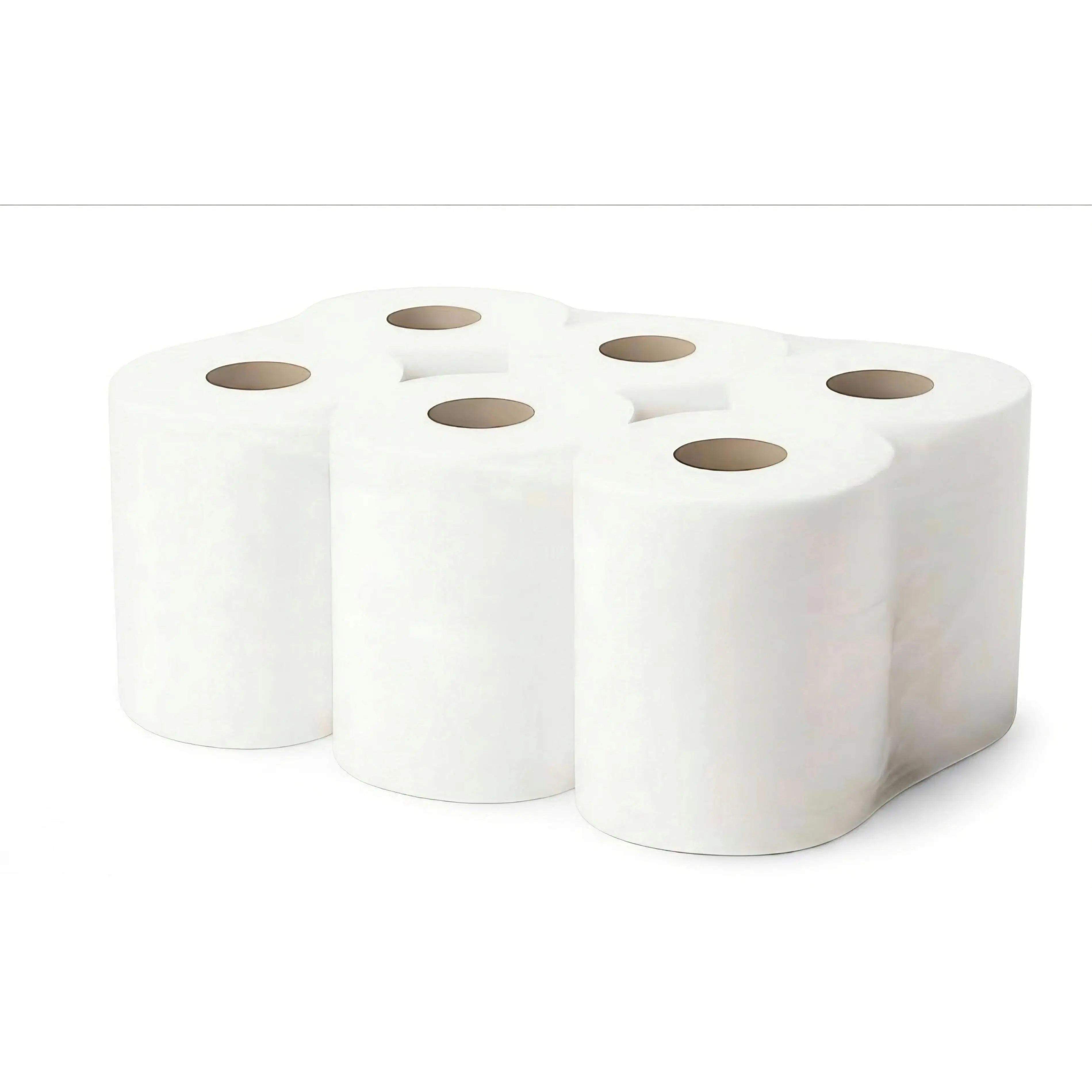 Papel secamanos (1 k POR ROLLO, 510 servicios) absorbente papel cocina, industrial, celulosa blanco 2 capas, laminado Cisent